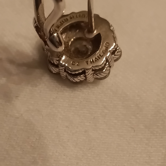 Judith Ripka 925 CZ Daisy Earrings - Picture 6 of 6